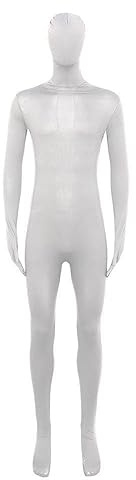 Combinaison Intégrale Femme Homme,Deguisement Seconde Peau Costume fond vert Combinaison de Cosplay Moulant Costume Halloween Adulte Noir/Vert/Blanc pour Unisexe Halloween Carnaval et Masqué
