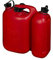 hünersdorff ECO Doppelkanister / Kombikanister für Kraftstoff und Öl mit zwei Einfüllsystemen, 5,5 + 3 Liter, UN-Zulassung, Made in Germany, rot