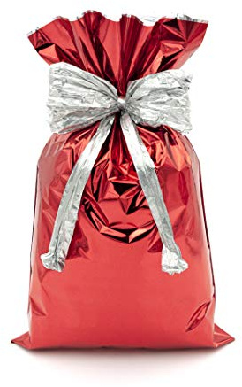 Italpak Bolsas de Regalo, Sobres Regalo Mezalizado, Rojo, 50 Piezas, 20x35cm