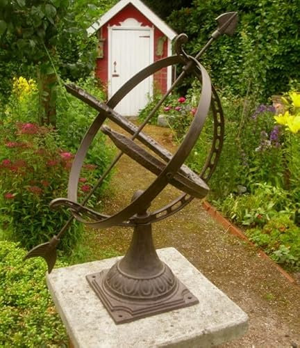 unbekannt Englische SONNENUHR aus Gusseisen Antik Nostalgie Stil Vintage Geschenkidee NEU