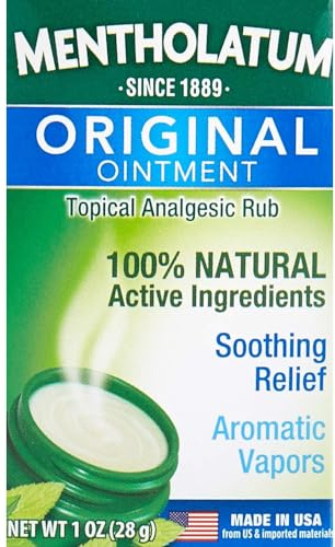 Mentholatum Original Ointment Soothing Relief, Aromatic Vapors - 1 oz (Pack of 2)