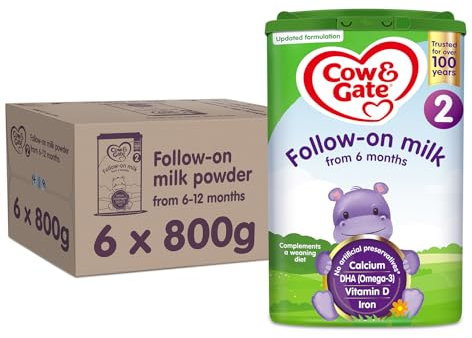 Cow & Gate 2 Follow On Baby Milk Powder Formula, 6-12 Months, 800g (Pack of 6)