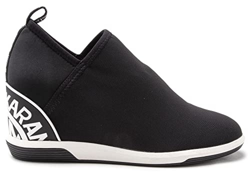DKNY Womens Everyday Comfortable Cosmos - Wedge Sneaker, Black Cosmos, 8