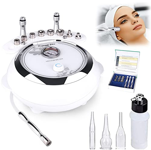 [Versión de Actualización] 3 en 1 Dispositivo Profesional de Dermoabrasión, TwoWin Microdermoabrasión Diamante Equipo de Salón de Belleza Facial Uso Doméstico (Potencia de Subasta: 65-68 cmHg)