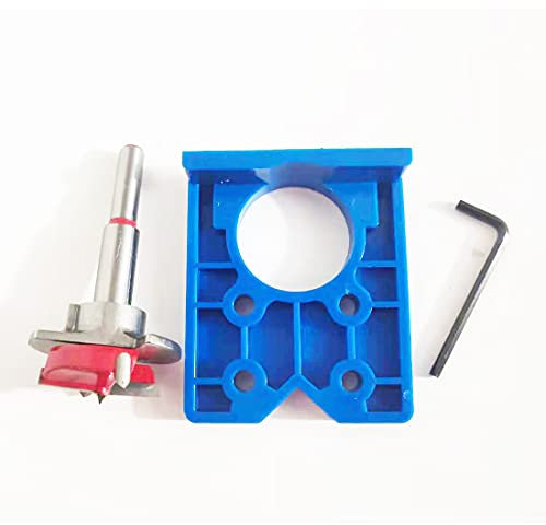 Furnrubden Brocas Forstner para Madera, 35 mm Herramientas Tipo Forstner Bisagra Aburrido Agujero Sierra Cortador para herramientas de madera, Acero al Tungsteno Titanium Recubierto