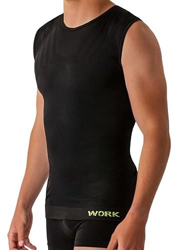 NOLOGO Thermounterwäsche Herren Ärmellos Work - Funktionsunterwäsche, Funktionsshirt, T-Shirt, Thermoshirt, Made in Italy