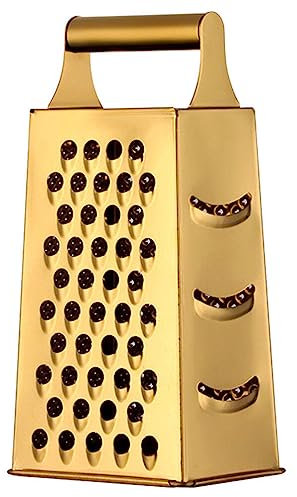 ABOOFAN Râpe en acier inoxydable doré multifonction pour légumes et fruits, idéale pour râper les pommes de terre, les carottes, le gingembre et le chocolat
