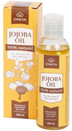 LAILYA Aceite de Jojoba 100% Natural Hidratante para Piel y Cabello, 100 ml Vegano