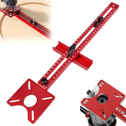 Compas de fraisage réglable 4-en-1 pour défonceuse – Rayon 90–610 mm, gabarit de défonceuse multifonction en aluminium, support de rainure & dispositif de surfaçage, compatible Makita
