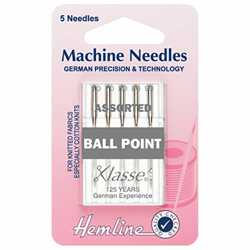 Hemline Machine Needles: Ball Point - Mix