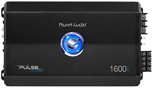 Planet Audio PL1600.4 4 Channel Car Amplifier - 1600 High Output, High/Low Level Inputs, High/Low Pass Crossover, Hook Up to Subwoofer for Bass