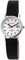 Bahnhof Damen-Uhr schwarz Kunstleder Armbanduhr Länge 22,5 cm ⌀26mm mit Datumsanzeige gut ablesbare 3-Zeiger Bahnhofsuhr