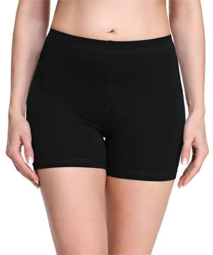 Merry Style Pantaloncini Palestra Donna in Viscosa Shorts Donna per Il Fitness Allenamento Jogging Pantaloncini Sportivi Yoga Hot Pants MS10-283 (Nero, M)