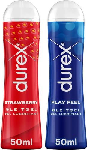 Durex Play Gleitgel Vielseitige Mixpackung für Frauen & Männer - Set mit Gleitmittel auf Wasserbasis für Sex & kondomegeeignet (2 x 50 ml)