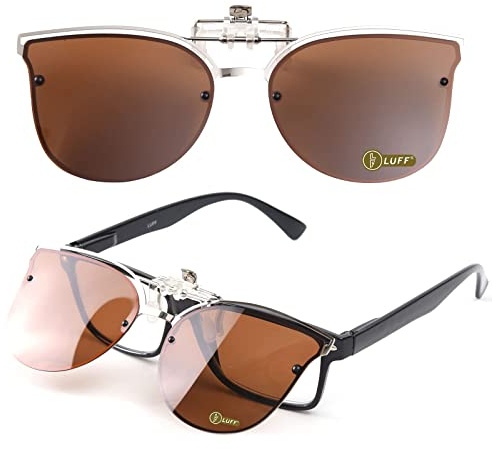 LUFF Gafas de sol polarizadas conducción clip función flip - up adecuado, nuevo diseño de gafas de sol al aire libre estilo ojo de gato