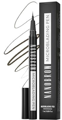Penna Per Sopracciglia Nanobrow Microblading Pen - Effetto microblading migliora, infoltisce e riempie le sopracciglia (Dark Brown)