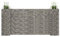 Yolola Gabionen Wand Gabionenkorb H-Form Gabionen Steinkorb Sichtschutz & Lärmschutz Trenn-Wand Gitter |Gabionen-Wand mit Steinen befüllbar Steinwand 260 x 40 x 120 cm