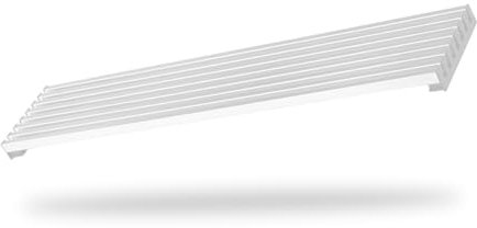 Rejilla de Ventilación para Horno o Frigorífico Blanca - Ideal para Todo Tipo de Muebles de Cocina de 60 cm de Ancho - Medidas 59,8 x 12,4 cm - Rejilla de Aluminio con 7 lamas - Color Blanco - Harte