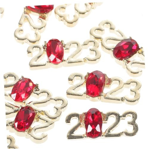 EXCEART 30 Stück 2023 2023 Zubehör Diy Basteldeko Metallanhänger Für Das Jahr 2023 Handyhülle 2023 Dekor 2023 Bastelzubehör Diy Handwerk Charme Dreidimensional Legierung Kunsthandwerk