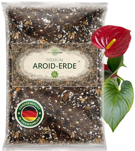 ORAGARDEN Aroid Mix Erde für Zimmerpflanzen und Garten - 3L Aroiden Substrat für Pflanzen, Palmen, Blumen - 5 Komponenten Blumenerde