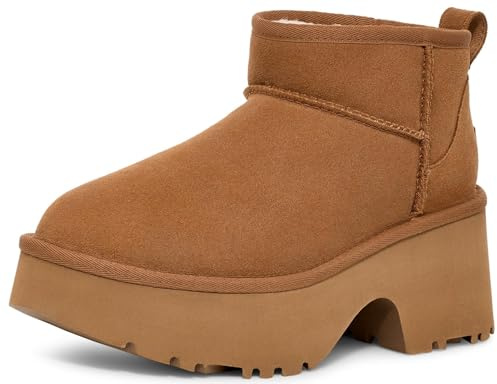 UGG Stivaletti Classici in Pelle Marrone Ultra Mini Nuovi