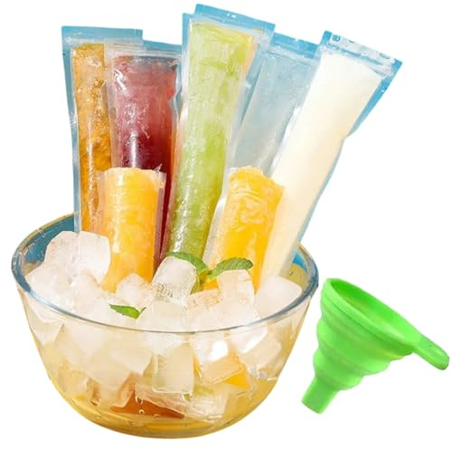 Stampi per Ghiaccioli,Sacchetti Ghiaccioli Gelato,Sacchetti per Popsicle,Sacchetti per Muffe Ice Popsicle,per DIY Snack Yogurt Frullati Gelato