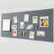 Rokeblau 120 x 80cm große Pinnwand, dekorative Pinnwand aus Filz, 0,9cm dick, faltbare Fototafel mit selbstklebendem Klebeband, Sichttafel für Wände in der Schule, zu Hause, im Büro/dunkel grau