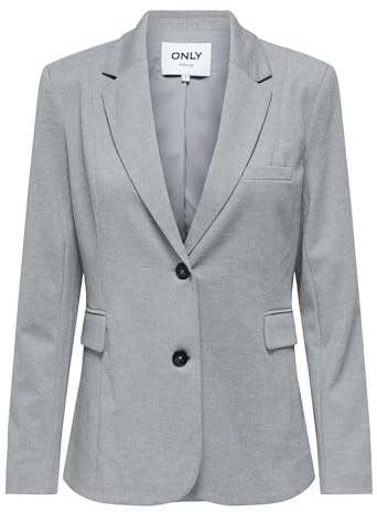 ONLY Onllykke Life L/S Fit Blazer TLR, Gris Claro, 38 Mujeres