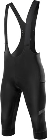 Santic Pantalones de ciclismo para hombre 3/4 de alta elasticidad Bib Shorts, Negro , L