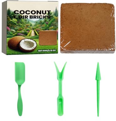 di Fibra di Cocco | Substrato Biologico per Coltivazione - Idroritenuti Per Giardinaggio, Riutilizzabili Per Trapianto Piante Da Interno E Terriccio