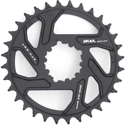 CYSKY Plato Direct Mount 32/34/36/38/40 Dientes Offset 3mm Narrow Wide Plato CNC 7075 Plato de Bicicleta para Juego de Bielas SRAM GXP Interface (Negro, 32 Dientes)