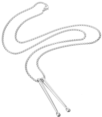 SUPVOX Colgante Estilo Acero de o Baquetas Collar de para Inoxidable y Punk Único y Elegante Hombres Mujeres para Uso Diario Fiestas
