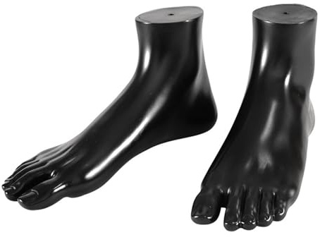 SHYYOULQE Förpackning med 2 professionella PVC-fotskyltdocka skoutställning fotmodell för skor presentation akademisk demonstration dekorativa bokstöd fötter