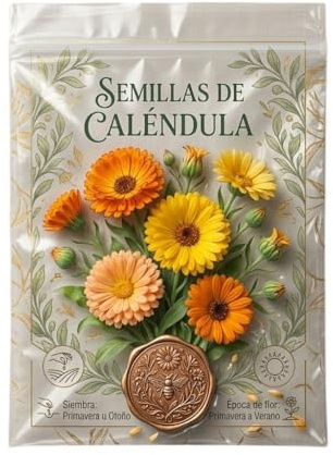 Semillas de Caléndula para Crear Borduras Florales y Jardines Coloridos en Primavera DECOALIVE