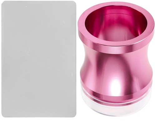PRETYZOOM Stampo in Silicone per Unghie Rosa Leggero e Pratico Raschietto in Lega di Alluminio, Kit per Nail Art Fai da Te Colore Casuale