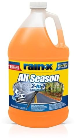 Rain-x 113645 De-icer & Bug Remover Windshield Washer Fluid, 1 Gallon (Pack of 6)