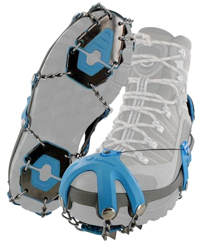 Yaktrax Summit Heavy Duty Traction Cleats with Carbon Steel Spikes, Boa Closure, Secure Grip on Snow & Ice for Winter Hiking, Trail Running, Hunting, Essential for Cold-Weather Footwear, Large