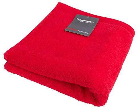 Traumschloss Badetuch »Frottier-Line« 100% Baumwolle | flauschig weich, Farbe:rot, Größe:100x150