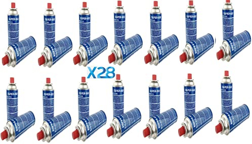 Caja 28 Cartuchos de Gas Super Ego 227g para Camping, hornillo, Quemador, soplete, Estufa poratil etc,