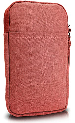 MyGadget Pochette Nylon pour Tablette jusqu'à 6,5 Pouces - Protection pour 8,9 x 16,5 cm - ex. Kindle Paperwhite - Rose