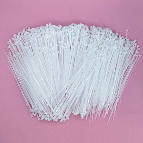 Piccole fascette con cerniera da 120 mm *2,5 mm, 1000 pezzi, colore bianco per la gestione dei cavi, mini fascette con cerniera per PC e computer, organizer per la gestione dei cavi a casa e ufficio