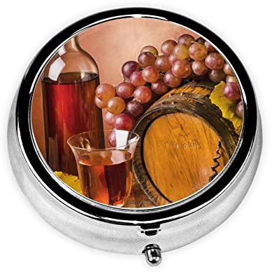 Food and Beverage, Pill Box, Square Pill Case for Pocket Or Purse Small Pill Container Travel Pill Organizer