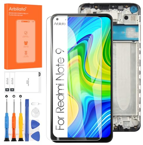 Arbilato Pantalla para Xiaomi Redmi Note 9 Reemplazo de pantalla para Redmi 10X 4G Pantalla LCD M2003J15SG,M2003J15SC Pantalla Táctil Digitalizador Asamblea