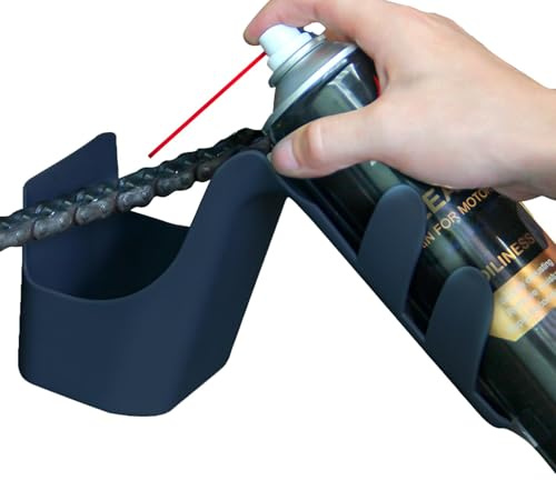 Bikee, cassetta degli attrezzi per la conservazione 'olio della catena, cassetta degli attrezzi per la pulizia della catena, strumento a prova di schizzi di olio, kit facile da usare per la