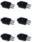 6 Pezzi Spina Elettrica, Spina 2P+T 250V, Spina Italiana Piatta, con Uscita Cavo Diritta (Spina Piccola 10A, Nero)