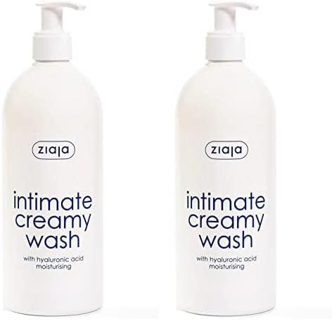 Ziaja Loción Cremosa de Higiene Íntima con Ácido Hialurónico (Dispensador) 500 ml (Paquete de 2)