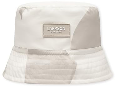 LARKSON Regenhut Damen Herren Beige Brush - Mats - Regenmütze in Zwei Größen - Fischerhut Wasserdicht für Outdoor Festival Freizeit - wasserdichte Regenhaube Wassersäule 10000 mm