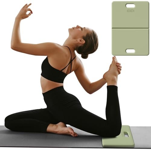 Foldable Exercise Pad Extra Thick 1.2 x 14 x 24 (Deep green+Black)