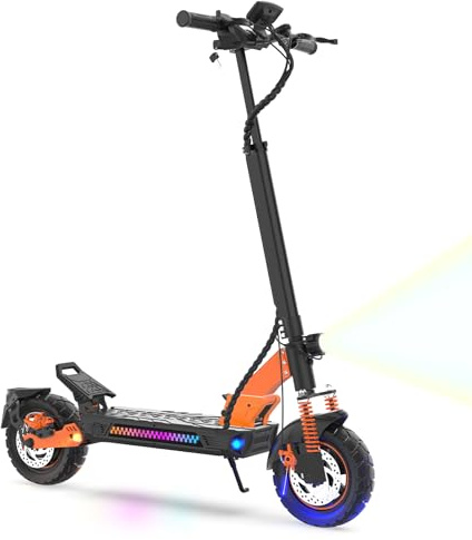 VELOFLOW Trottinette électrique pour adultes, Pneus de 10 pouces, Moteur sans balais de 500W, Vitesse de 25 km/h, Autonomie de 45 km, Charge de 150 kg, Écran de 12,4 cm, Trottinette électrique pliable