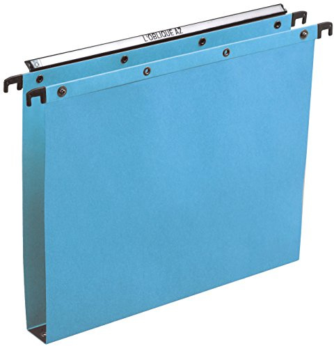 Elba Azo Ultimate Cartelle Sospese per cassetto Kraft Blu Scatola di 25 Fondo 30 mm blu